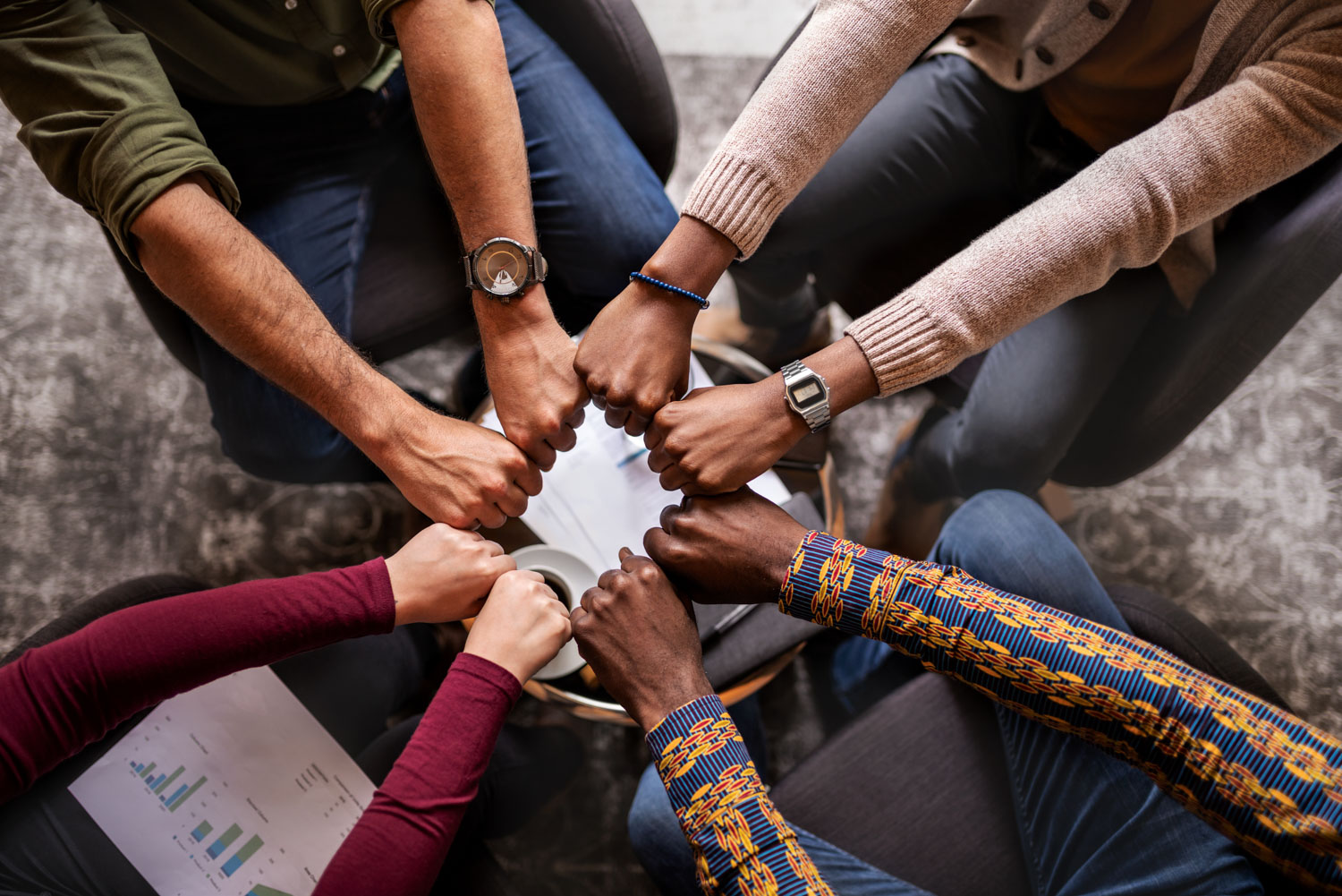 Hands in a circle